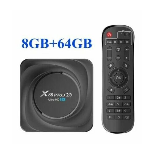 Приставка Смарт-ТВ X88 Pro 20 8K Android 11 24G 7358₽