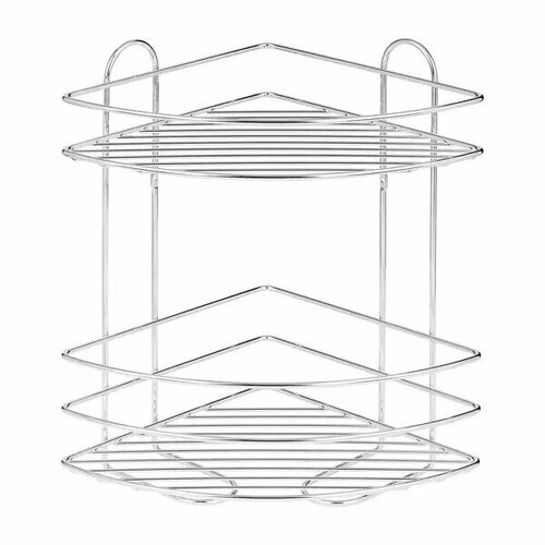 Полка для ванной ЧМЗ Лидер 501-005-02 угловая двухъярусная металл цвет хром 3648₽