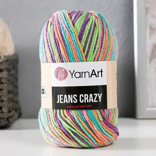 Пряжа "Jeans crazy" 55% хлопок, 45% акрил 160м/50гр