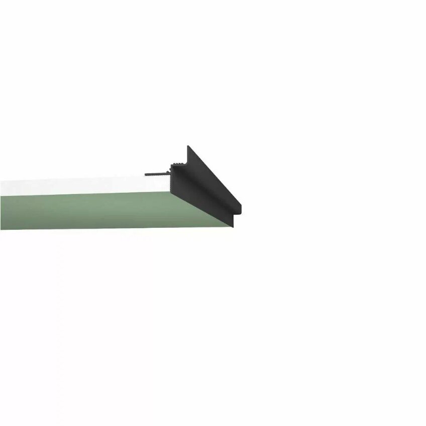 Теневой профиль для гипсокартона FerGipps ТП 12 (1м) алюминий (13 мм) порошковая окраска черная (RAL 9005)