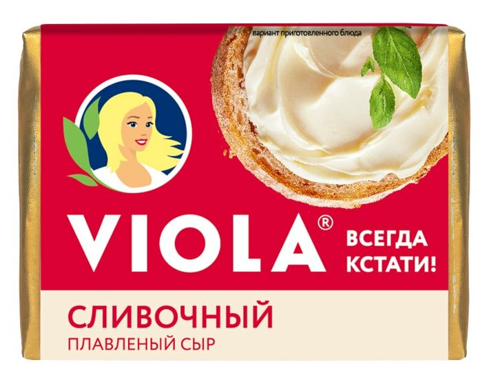 Сыр плавленый Viola сливочный 55%, 90г