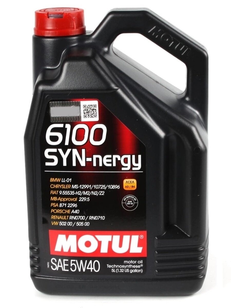 Масло моторное Motul 6100 Syn-Nergy 5W-40 синтетическое 5 л MOTUL 107979