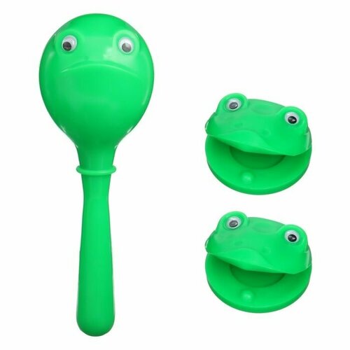 Набор погремушек Лягушата 2 шт цвет зеленый Крошка Я 843₽
