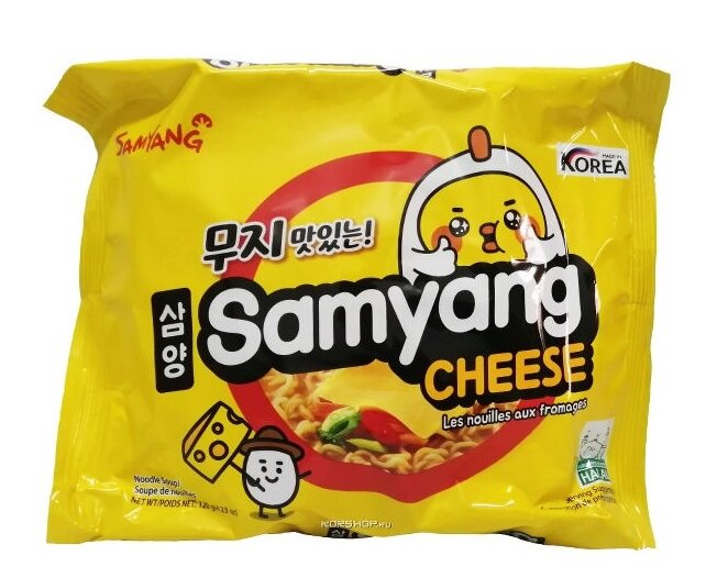 Лапша быстрого приготовления SamYang Cheese / СамЯнг Чиз со вкусом сыра 120 г. (Корея)