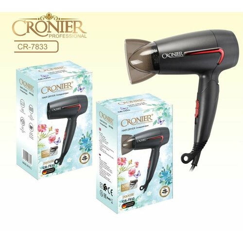 Надежный и функциональный фен для быстрой и эффективной сушки волос Черный красный 187700₽