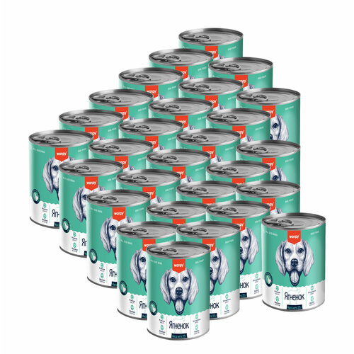 Wanpy Dog Консервы для собак из ягненка 375 г х 28 шт.