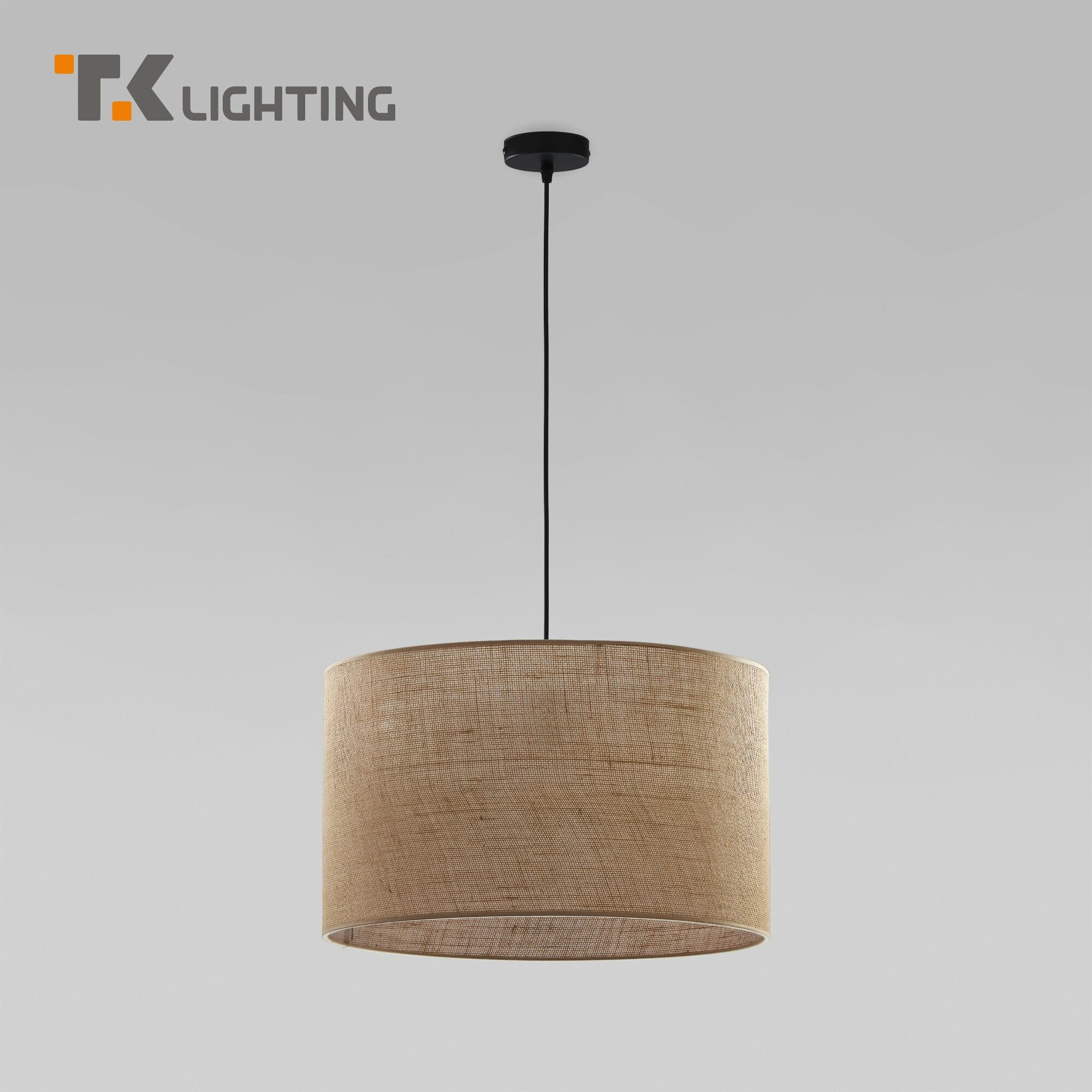 Подвесной светильник TK Lighting Juta 6582  E27  3 60 Вт  цвет коричневый черный  диаметр 50 см