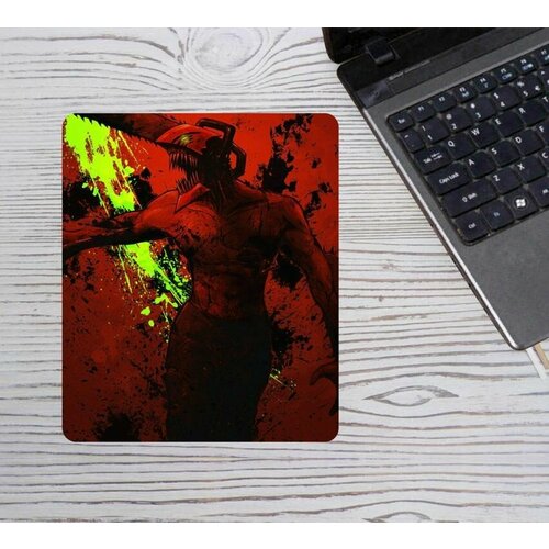 Коврик для мыши вертикальный Человек-бензопила №19