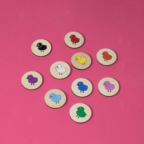 Фишки Цыплята цветные 190₽