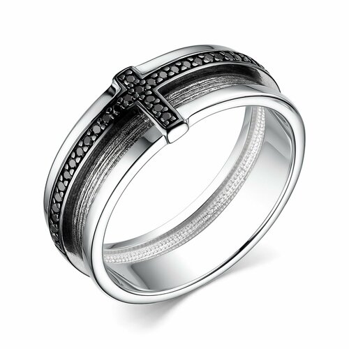 Кольцо MINERAL NATION, серебро, 925 проба, фианит, размер 20.5