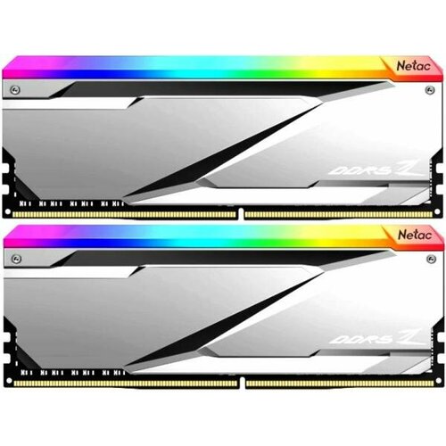 Оперативная память для компьютера 32Gb (2x16Gb) PC5-52800 6600MHz DDR5 DIMM CL34 Netac Z RGB NTZED5P66DP-32S