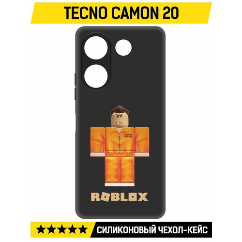 Чехол-накладка Krutoff Soft Case Roblox-Заключенный для TECNO Camon 20 черный чехол накладка krutoff soft case roblox заключенный для tecno camon 18 черный