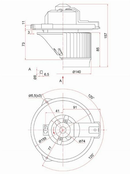 ST-79310-SAA-003 Мотор отопителя салона HONDA FIT, JAZZ, CITY 01-