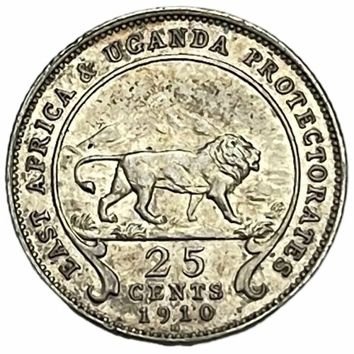 Восточная Африка 25 центов 1910 г. (H) восточная африка 50 центов 1943 г i