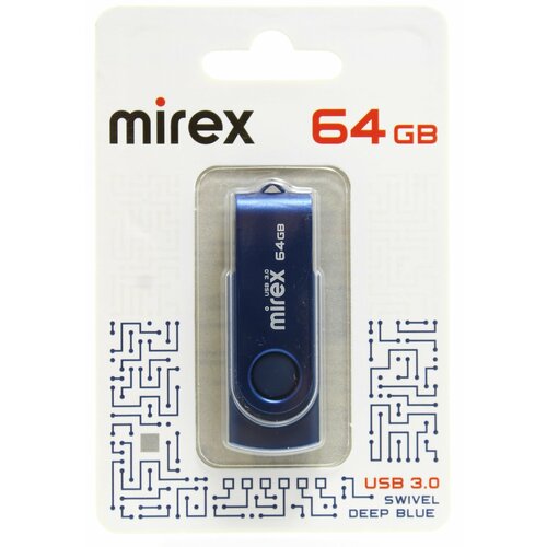 Флешка 64 ГБ USB 30 Mirex SWIVEL DEEP 757₽