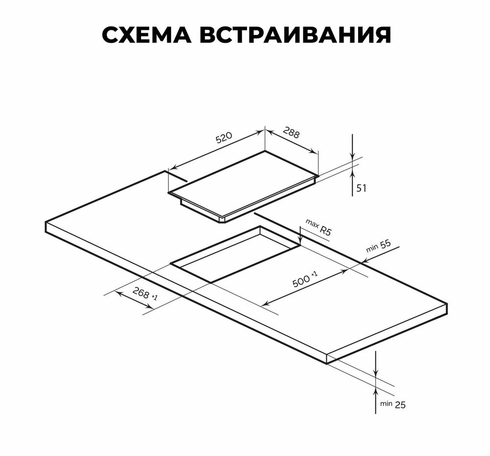 Варочная поверхность LEX EVH 320A BL