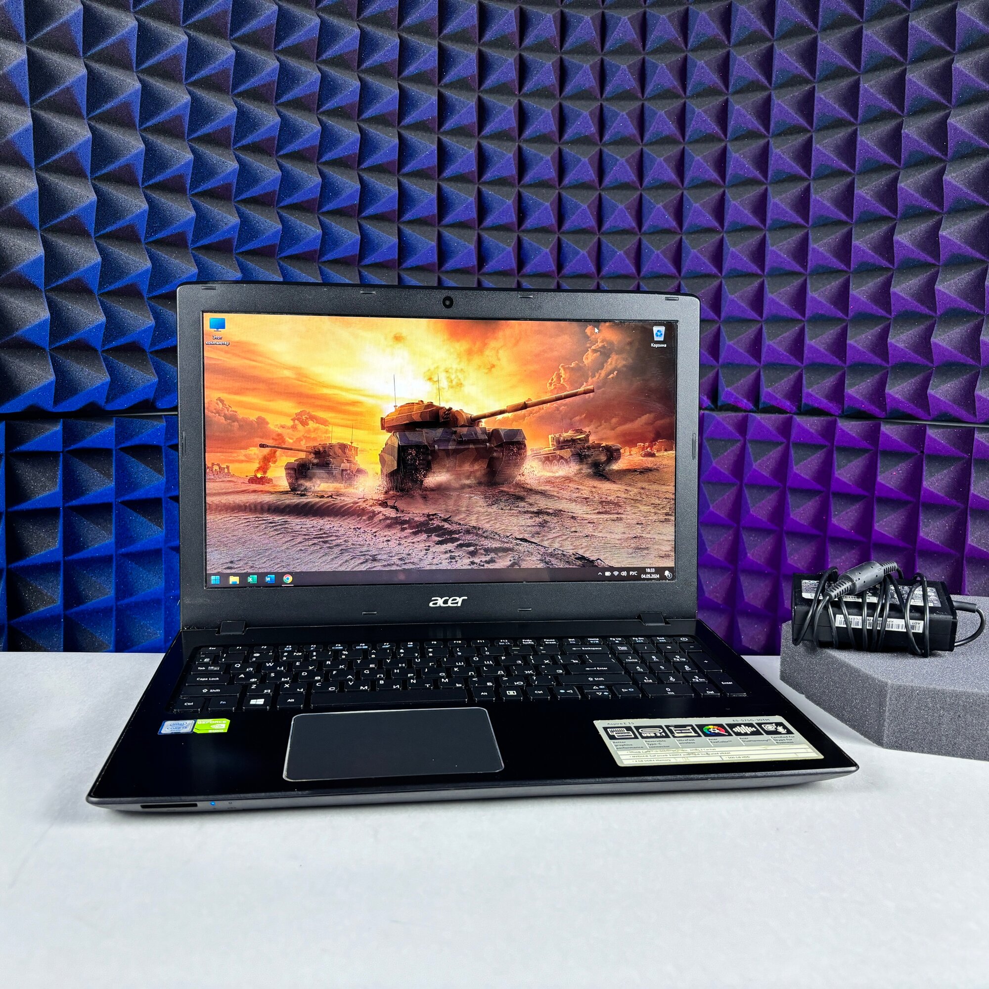 Ноутбук Acer Aspire E5-575G (1366х768, 15.6, Intel Corе i3-6006U 2.00 ГГц, RAM 8 ГБ, SSD 256Гб, GeForce 940MX (1ГБ), Win11)