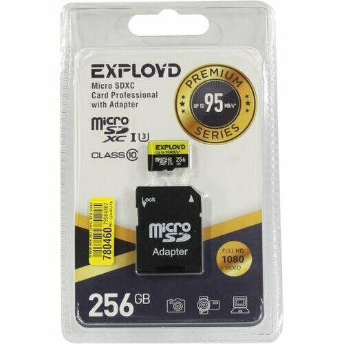 microsd 32gb smart buy class 10 uhs i sd адаптер compact SD карта Exployd EX256GCSDXC10UHS-1-ElU3-AD