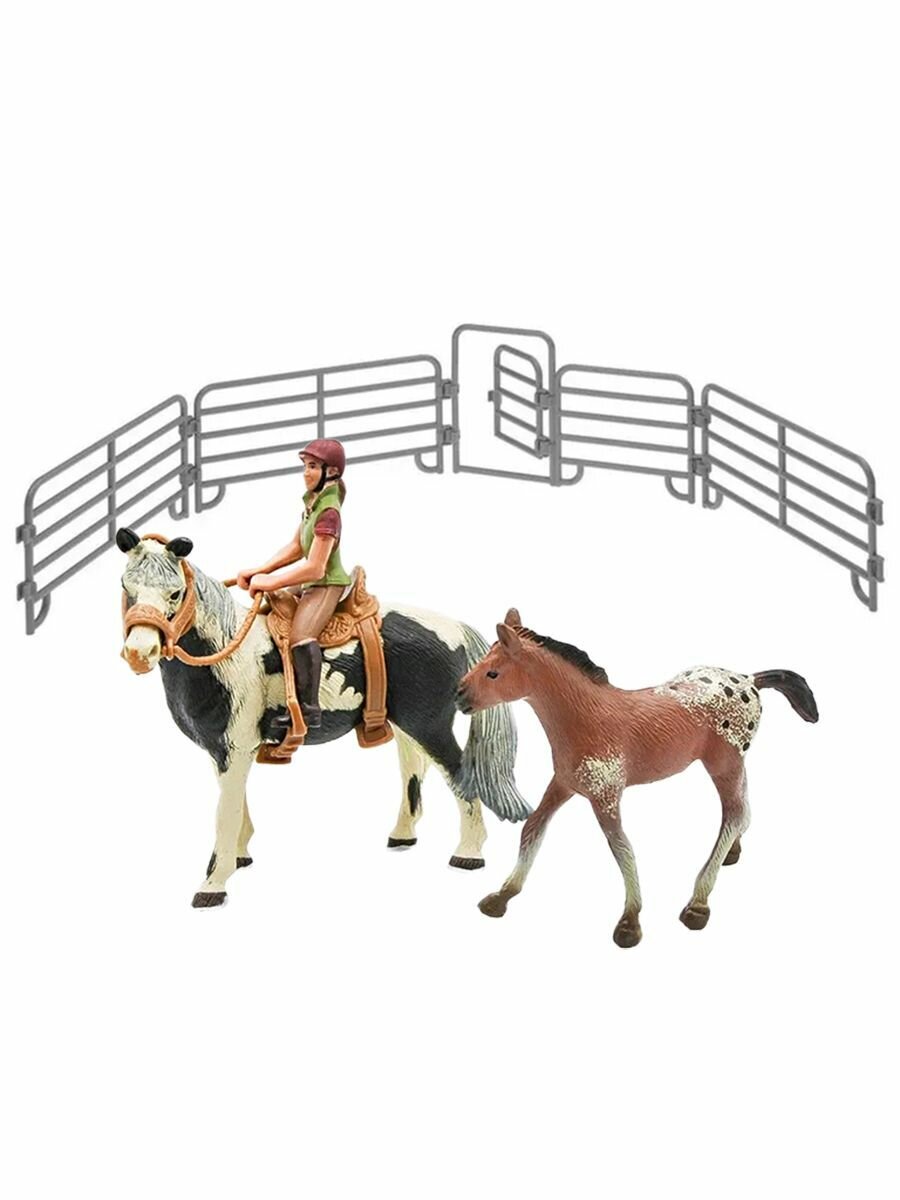 Игрушка ферма конюшня для лошадей с фигурками животные