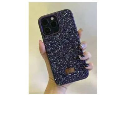 "Фиолетовый iPhone 14 Pro" - накладка с кристаллами Swarovski