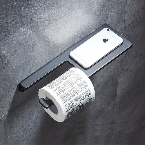 Держатель бумаги с полочкой для телефона Black Design 27 см 3971₽