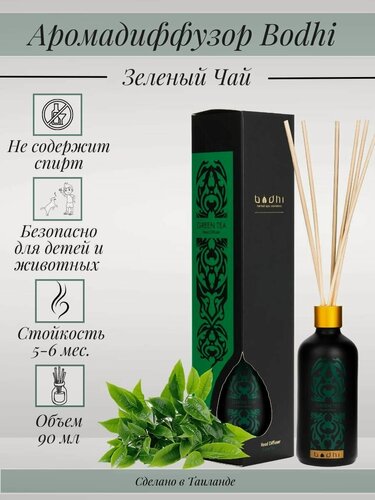 Изображение товара Ароматический диффузор для дома Bodhi Зеленый Чай 90 мл