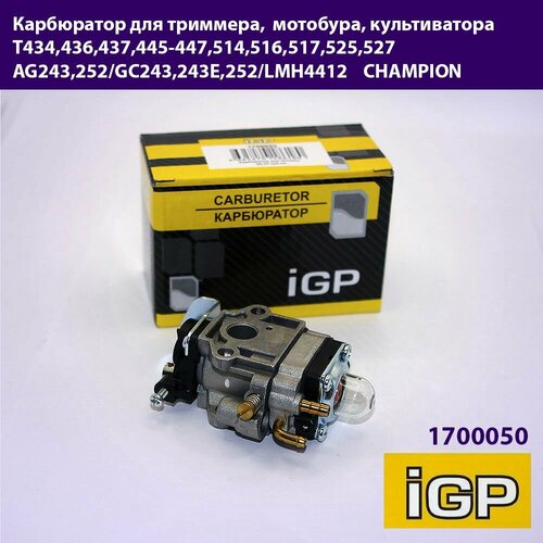 фильтр воздушный gc243e 252 champion 07990014 Карбюратор для мотокосы, мотобура, культиватора T434-527/AG243,252/GC243,243E,252/LMH4412 1700050 IGP/CHAMPION