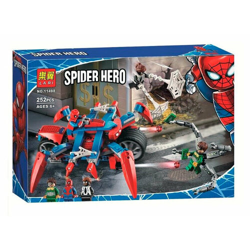 Lari 11498 Конструктор Super Heroes Человек-Паук против Доктора Осьминога конструктор человек паук засада на веномозавра 76151 lego super heroes