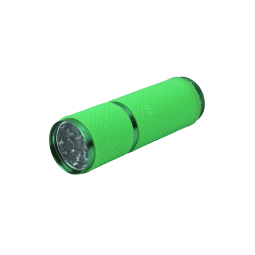 Уф лампа для маникюра портативная Уф фонарик для сушки гель-лака зеленый ультрафиолетовый фонарик 395nm 9led для обнаружения органики и сушки лака и клея серебристый