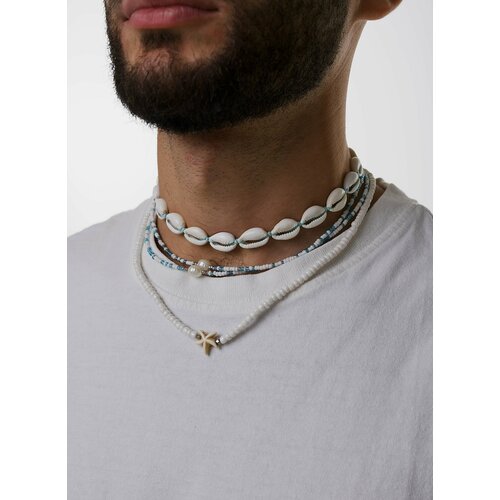 Чокер F. R. O. M. The Shores of the ocean, ракушка, голубой