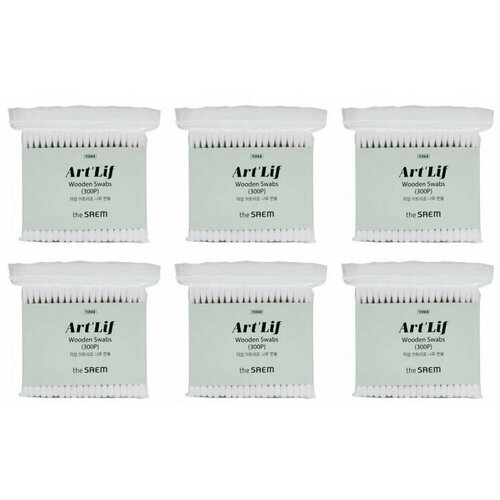 The Saem Палочки ватные Art'Lif Wooden Swabs, 6 уп / палочки ватные the saem art lif wooden swabs 300 шт