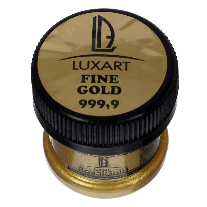 Краска акриловая LUXART Royal gold, 25 мл, золото лимонное