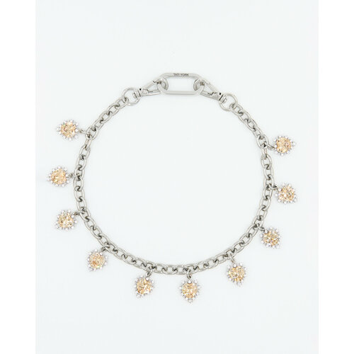 Колье TATI YORK Vivi Peach, фианит, длина 40 см, желтый, серебряный