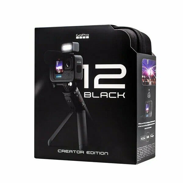 Экшн-камера GoPro HERO12 Black Creator Edition, 27.6МП, 1720 мА·ч, черный