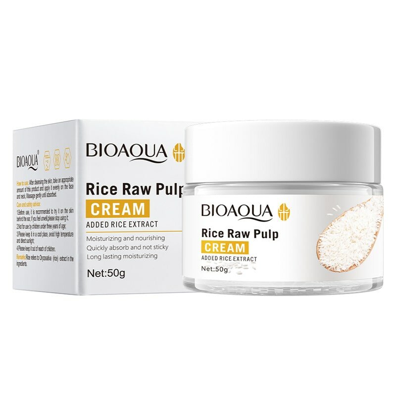 Крем для лица Bioaqua Rice Raw Pulp Cream с экстрактом риса, 50г