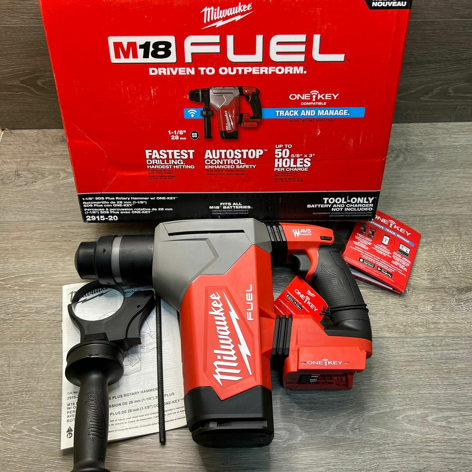 фото Новое поколение аккумуляторный перфоратор Milwaukee 2915-20 M18 Fuel OneKey SDS-plus,0акб