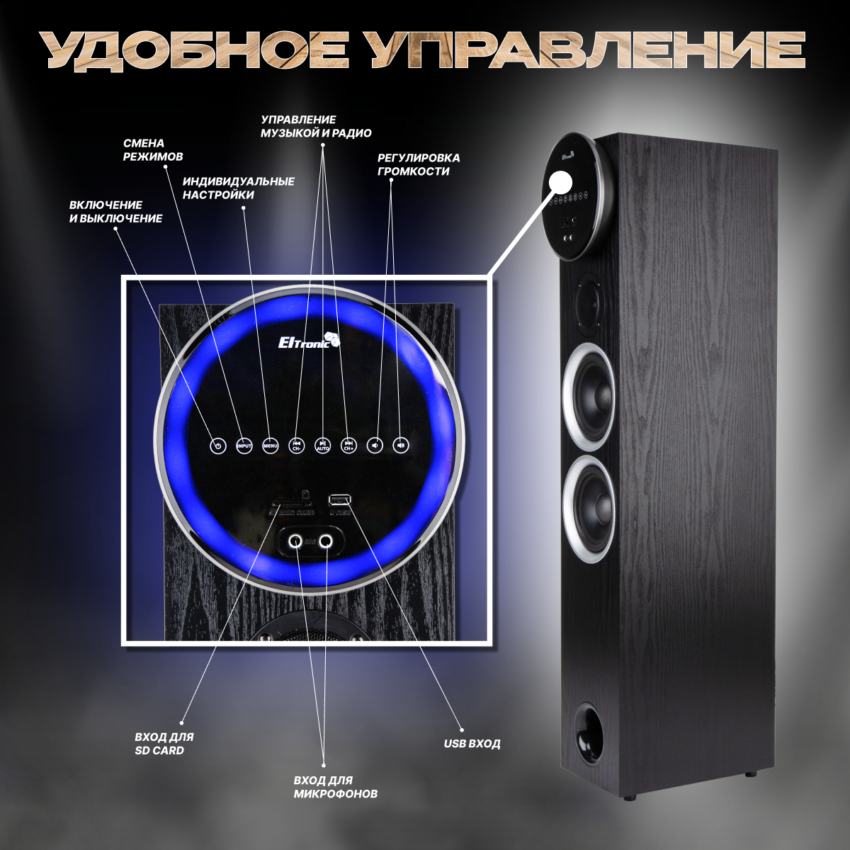 Акустическая колонка 30-35 ELTRONIC HOME SOUND (черная)