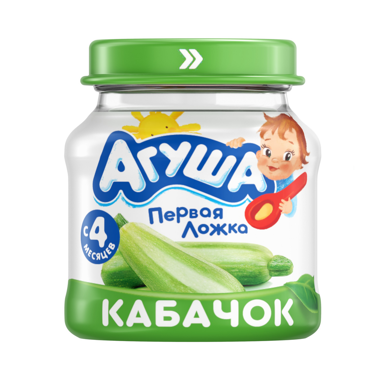 Пюре овощное агуша Кабачок, с 4 месяцев, 80г