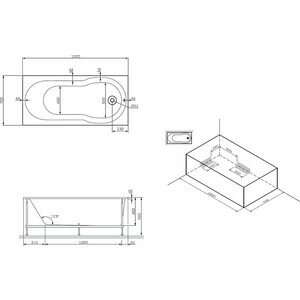 Каркас для ванны AM.PM X-Joy W88A-150-070W-R, 150x70 - фото №8