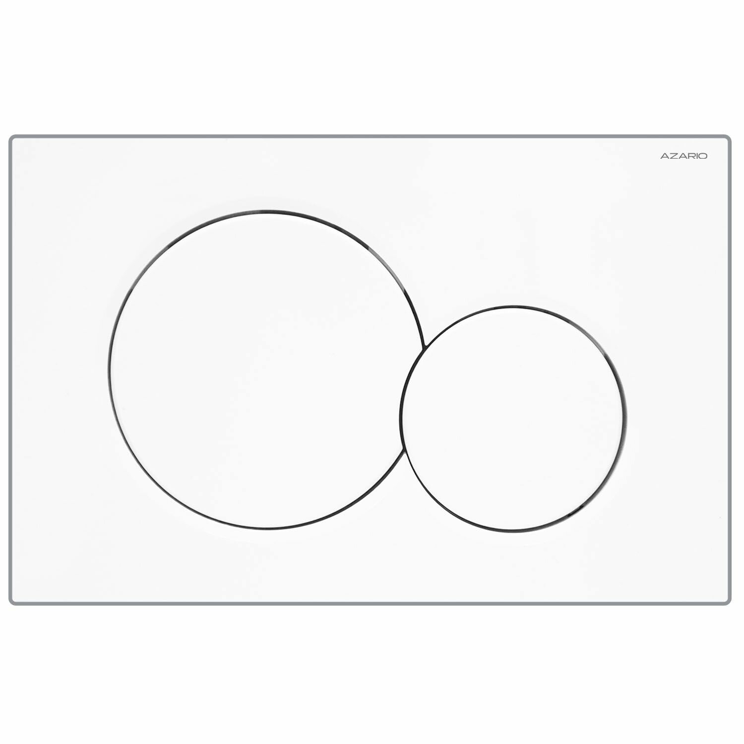 фото Кнопка смыва AZARIO NEW двойная, пластик, хром (AZ-015.02)