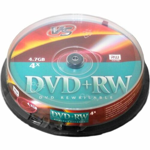 диск dvd rsmarttrack4 7gb 4x 10 шт Диск VS DVD+RW 4,7 GB 4x CB/10