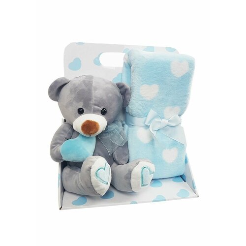 Набор Плед игрушка Bear with heart голубой 1649₽