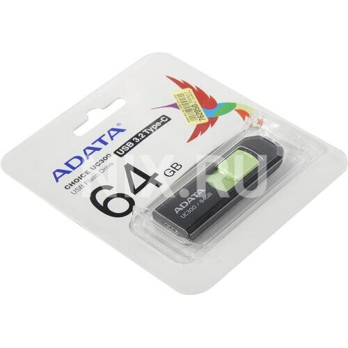 Флешка Adata DashDrive UC310 UC310-32G-RBK 64 Гб Black