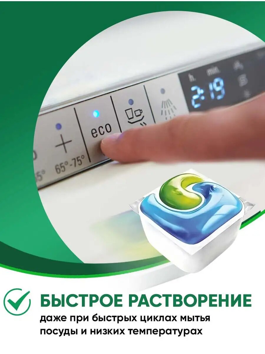 Капсулы для посудомоечной машины ORIGINAL ALL IN ONE, 100 шт — фото 1