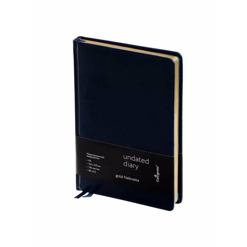 Ежедневник НЕдатир А5 136 л в линейку золотой срез 1031₽