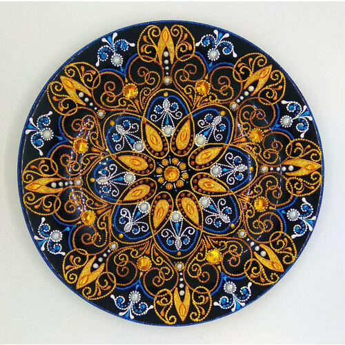 Декоративная тарелка Кружевная вязь Авторская работа 2300₽