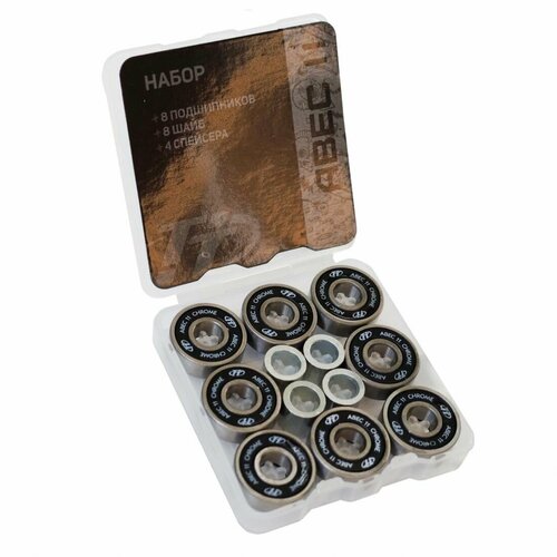 ПодшипникиTech-team608RS ABEC- 11 8 шт8 шайб4 спейсера В пластиковой коробке ABEC-9 skate 1400₽