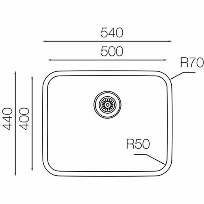 Кухонная мойка TopZero D500 GT8K, нержавеющая сталь