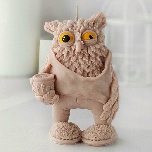 Свеча сувенирная сова Утро добрым не бывает