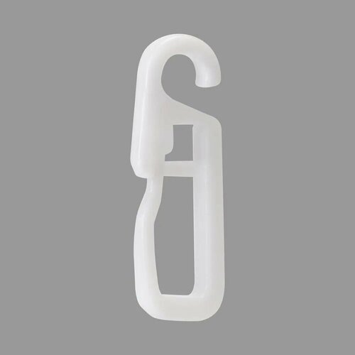 Крючки для штор на кольцо 100 штук, белые